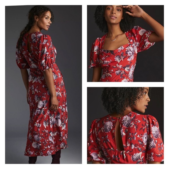 ANTHROPOLOGIE Maeve puff Sleeve Dress - Picture 6 of 6